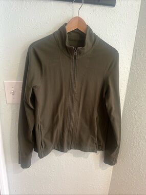 Women’s Pact Olive Green Full-Zip Jacket Active Wear Organic Cotton